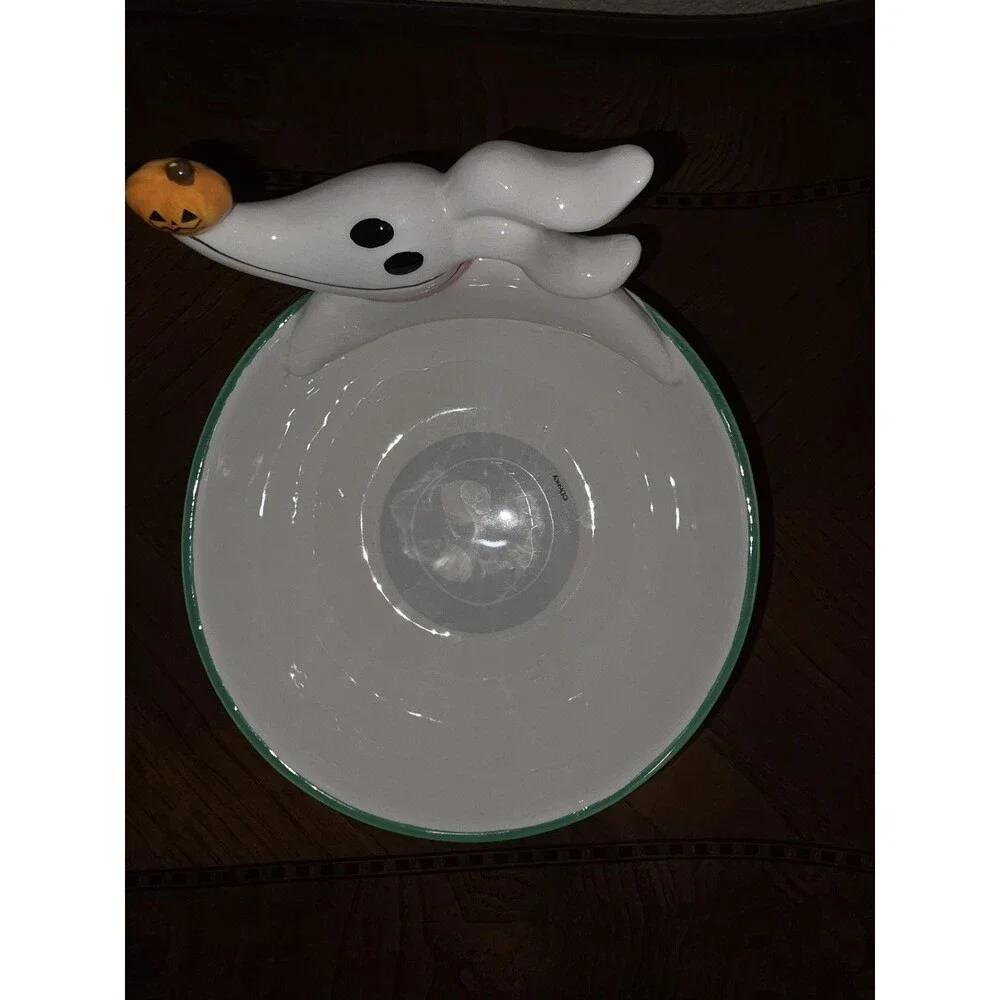 Disney Nightmare Before Christmas Zero 8 Inch Ceramic Candy Bowl